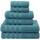 American Soft Linen, Handtuch-Set, 100% türkische Baumwolle, 6-teilig, saugfähig, langlebig, weich und flauschig, für Hotel- und Spa-Badetücher, 610 g/m², 2 Badetücher, (Badwäsche-Set, Kolonialblau)