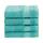 Cotton Paradise Waschlappen für Badezimmer, 33 x 33 cm, 100 % türkische Baumwolle, weiche, saugfähige Luxus-Waschlappen, kleine Handtücher, türkisfarbene Waschlappen