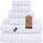 Hammam Linen 6-teiliges Original türkische Baumwolle weich, saugfähig und Premium Handtücher Set für Bad und Küche 2 Badetücher, 2 Handtücher, 2 Waschlappen (weiß, Badetuch Set 6-teilig)