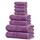Tens Towels Badetücher Set, 2 extra große Badetücher, 2 Handtücher, 4 Waschlappen, 100% Baumwolle, schnell trocknend, Badhandtücher Set für den täglichen Gebrauch (8 Stück) (Pflaume)