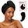 Kitsch Microfiber Hair Towel Wrap for Women – Ultra Absorbent Microfiber Bath Towels for Wet, Curly, Long or Short Hair – Anti-Frizz Hair Wrap, Great Hair Care Gifts for Women – Black