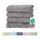 Müskaan® 4er Bambus Handtuch Set Kiesel, 50% Baumwolle & 50% Bambus, 50x100cm, 450g/m² – Öko-Tex, Frottee Handtücher Set Baumwolle, Baumwoll Handtuchset Grau für Bad, 60°C waschbar, Frotteetücher