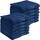REDBEST Handtuchset, Frottierset 12er-Pack Chicago dunkelblau Größe 50x100 cm - saugstark, strapazierfähig, ideal für Reisen, Sport (weitere Farben)