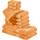 REDBEST Frottier-Set 10-TLG. Chicago orange Größe - Handtuch, Duschtuch, Gästetuch, Waschhandschuh - saugstark, strapazierfähig, ideal für Reisen, Sport
