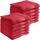 REDBEST Handtuchset, Frottierset 12er-Pack Chicago rot Größe 50x80 cm - saugstark, strapazierfähig, ideal für Reisen, Sport (weitere Farben)