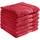 REDBEST Handtuchset, Frottierset 6er-Pack Chicago rot Größe 50x100 cm - saugstark, strapazierfähig, ideal für Reisen, Sport (weitere Farben)