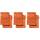 REDBEST Waschhandschuhe, Waschlappen 6er-Pack Chicago Terra Größe 15x21 cm - saugstark, strapazierfähig, ideal für Reisen, Sport (weitere Farben)