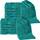 REDBEST Gästetuch 12er-Pack Chicago smaragdgrün Größe 30x50 cm - saugstark, strapazierfähig, ideal für Reisen, Sport (weitere Farben)