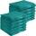 REDBEST Handtuchset, Frottierset 12er-Pack Chicago smaragdgrün Größe 50x80 cm - saugstark, strapazierfähig, ideal für Reisen, Sport (weitere Farben)
