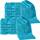 REDBEST Gästetuch 12er-Pack Chicago türkis Größe 30x50 cm - saugstark, strapazierfähig, ideal für Reisen, Sport (weitere Farben)