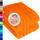 Lashuma Frottee Handtücher Set Orange - Clementinen, London 2X Flauschiges Handtuch 50x100 cm
