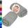 Lashuma kleines Handtuch Set 30x30 cm, London 2X Waschlappen Gesicht Grau - Stein