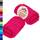 Lashuma 2er Set Handtuch klein Rot - Rhabarber, London Frottee Seiftücher 30x30 cm