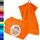 Lashuma Gästehandtücher Set 30x50 cm, London 4X kleine Handtücher Orange - Clementinen