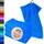 Lashuma Baumwoll Handtuch Set 30x50 cm, London 4er Set Gästehandtücher Karibik Blau, Weiche Handtücher für Gesicht, Kinder und Gäste