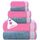 Casa Copenhagen He & She 6-teiliges Handtuchset, Staubblau - Rosa 550 g/m²2 Badetücher, 2 Handtücher, 2 Waschlappen, Entworfen in Dänemark Aus ägyptischer Baumwolle für Bad, Küche & Dusche