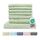 Müskaan® 7er Bambus Handtuch Set Eukalyptus, 50% Baumwolle & 50% Bambus, 450g/m² – 1x Duschtuch 70x140cm, 2x Handtuch 50x100cm & 4x Gästetuch 50x30cm – Öko-Tex, Baumwoll Handtuchset Grün 60°C waschbar