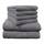 Dyckhoff Handtuchset Brillant, 2 Badetücher 70 x 140 cm und 4 Handtücher 50 x 100 cm, 6-teilig, grau