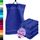 Lashuma 4 teiliges Gästetuch Set - Frottee Serie Linz - WC Handtücher Klein 30x50 - Gästehandtuch Königs Blau