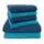 Dyckhoff Handtuchset "Brillant", 2 Badetücher / Duschtücher 70 x 140 cm und 4 Handtücher 50 x 100 cm, 6-teilig, blau / türkis