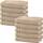 Erwin Müller Handtuch 10er-Pack Heidelberg 100% Baumwolle beige Größe 50x100 cm - saugstark, gut trocknend, kompakt, leichte Qualität - ideal für Sport, Strand, Reisen