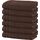Erwin Müller Badetuch 6er-Pack Heidelberg 100% Baumwolle braun Größe 100x150 cm - saugstark, gut trocknend, kompakt, leichte Qualität - ideal für Sport, Strand, Reisen