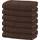 Erwin Müller Handtuch 6er-Pack Heidelberg 100% Baumwolle - saugstark, gut trocknend, kompakt, leichte Qualität braun Größe 50x80 cm - ideal für Sport, Strand, Reisen