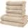 Erwin Müller Handtuchset, Frottierset Heidelberg 6-TLG. 100% Baumwolle beige - leichte Qualität, saugstark, schnelltrocknend, kompakt - ideal für Sport, Strand, Reisen