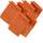 Erwin Müller Waschhandschuh Heidelberg 6er- Pack, 100% Baumwolle orange Größe 15x21 cm - weiche Qualität, saugstark und strapazierfähig - praktisch durch Schlaufe