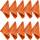 Erwin Müller Seiftuch Heidelberg 10er- Pack, 100% Baumwolle orange Größe 30x30 cm - weiche Qualität, saugstark und strapazierfähig - praktisch durch Schlaufe