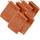 Erwin Müller Waschhandschuh Heidelberg 6er- Pack, 100% Baumwolle Terra Größe 15x21 cm - weiche Qualität, saugstark und strapazierfähig - praktisch durch Schlaufe