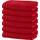 Erwin Müller Duschtuch 6er-Pack Heidelberg 100% Baumwolle rot Größe 70x140 cm - saugstark, gut trocknend, kompakt, leichte Qualität - ideal für Sport, Strand, Reisen