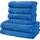 Erwin Müller Handtuchset, Frottierset Heidelberg 6-TLG. 100% Baumwolle Royalblau - leichte Qualität, saugstark, schnelltrocknend, kompakt - ideal für Sport, Strand, Reisen