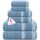 Casa Copenhagen Solitaire Handtuchset, entworfen in Dänemark, 600 g/m², Hotel & Spa, Küche & Bad, 6-teiliges Set mit 2 Badetüchern, 2 Handtüchern, 2 Waschlappen – Staubblau