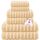 Casa Copenhagen Ecstatic 6-teiliges Handtuchset – Beige, 600 g/m², 2 Badetücher, 2 Handtücher, 2 Waschlappen, weiche ägyptische Baumwolle, für Badezimmer, Küche und Dusche