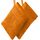 REDBEST Waschhandschuh, Waschlappen New York 2er- Pack orange Größe 15x21 cm - leichte, weiche Qualität, saugstark, sehr strapazierfähig, 100% Baumwolle