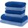 REDBEST Handtuchset, Frottierset New York 2-farbig 6-TLG. hellblau-Royalblau - leichte, weiche Qualität, saugstark, sehr strapazierfähig, 100% Baumwolle (weitere Farben)