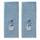 SKL Home Handtuch Duschvorhang-und Haken-Geschenk-Set, Baumwolle, blau, 2
