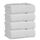 Chakir Turkish Linens Türkische Handtücher aus 100% Baumwolle für Badezimmer, 40,6 x 76,2 cm, 4-teiliges Handtuch, weiß