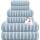 Casa Copenhagen Ecstatic 6-teiliges Handtuchset – Staubblau, 600 g/m², 2 Badetücher, 2 Handtücher, 2 Waschlappen, weiche ägyptische Baumwolle, für Badezimmer, Küche und Dusche