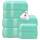 Casa Copenhagen, 6teiliges Designer Handtuch Geschenkset aus 100% ägyptischer Baumwolle- Aqua-blau, 600 g/m² (2Badetücher, 2Handtücher, 2Waschhandschuhe) Geschenkbox für Damen & Herren