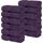 Superior Baumwoll-Gesichtstuch-/Waschlappen-Set, kleine Handtücher, für Spa, Hotel, Gäste, flauschig, weich, saugfähig, luxuriös, schnell trocknend, Zero Twist Kollektion, 12-teilig, Traubenkern