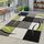 TT Home Wohnzimmer Teppich Moderner Kurzflor 3D Optik Geometrisches Wellen Design, Farbe:Grün, Größe:240x330 cm