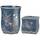 Zahari Home 2-teiliges Capri-Badezimmer-Dekor-Set, Abfallkorb für Badezimmer und Taschentuchabdeckung, moderne klassische Dekoration, einzigartiges Design, schönes königsblaues Badezimmer-Zubehör-Set