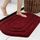 COSY HOMEER Extra dicke Badteppiche für Badezimmer – rutschfeste Badematten, weiches Plüschgarn, zottelig, 100 % starkes Mirco-Polyester-Matte, Wohnzimmer, wasserabsorbierend (rot, 61x91 cm)