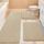 ACCUMTEK Upgrade Extra großes beige Badezimmerteppich-Set, 3-teilig, ultraweich, dick, saugfähig, rutschfest, Chenille-WC-Vorleger für Badezimmer, Schlafzimmer, Küche