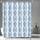Gelbchu Hellblauer geometrischer Duschvorhang, wasserdichtes Design und Polyester, schnell trocknend, blauer Stoff Duschvorhänge Set für Badezimmer 72x72, langlebig und waschbar mit 12 Haken