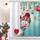 Stacy Fay Duschvorhang Happy Snowman Peekaboo and Balls Winter Holiday Merry Christmas Wasserdicht Polyester Stoff Badvorhang 177 cm mit Haken