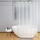 AooHome Extra langer Duschvorhang, 183 x 248 cm, Eva-Duschvorhang mit 5 Magneten an der Unterseite, wasserabweisend, halbtransparent