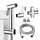 WEIDMAX Bidet-Handbrause, Hand Gehalten Bidet Sprayer Edelstahl Sprayer mit 49-Zoll-Schlauch und Halterung Halter, Includes T-adapter (G1/2''-3/8'')